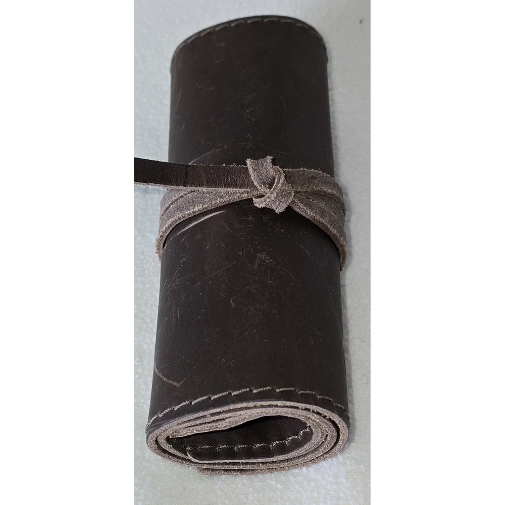 RUSTICO Touchmark Sidekick Dark Brown Leather Cord Wrap Charger‎ Adapter 6x14